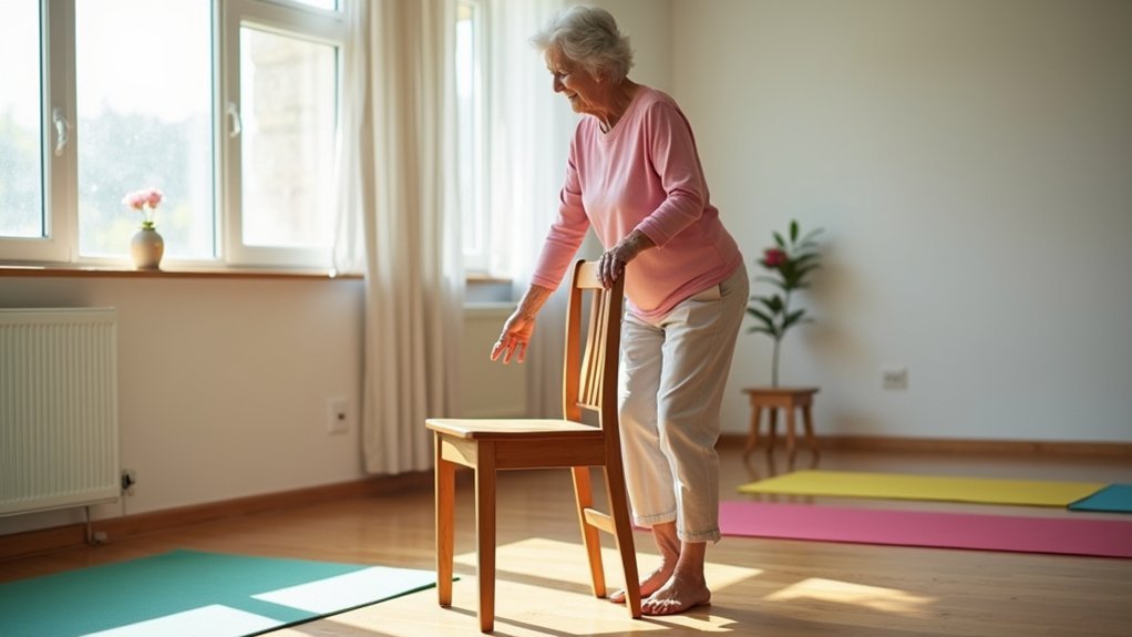 chair supported balance exercises