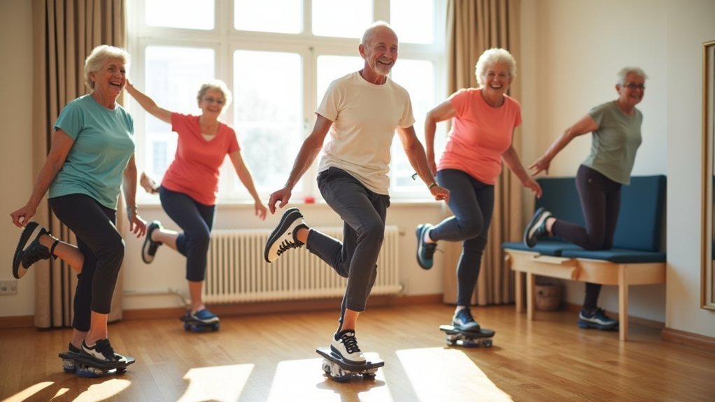 chair supported balance exercises