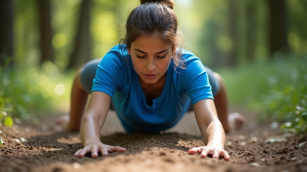 hands and knees starting position