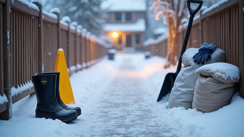 prevent winter slip hazards