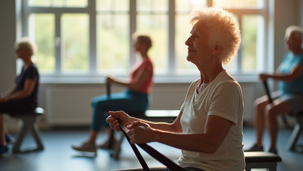strengthen back safely seated