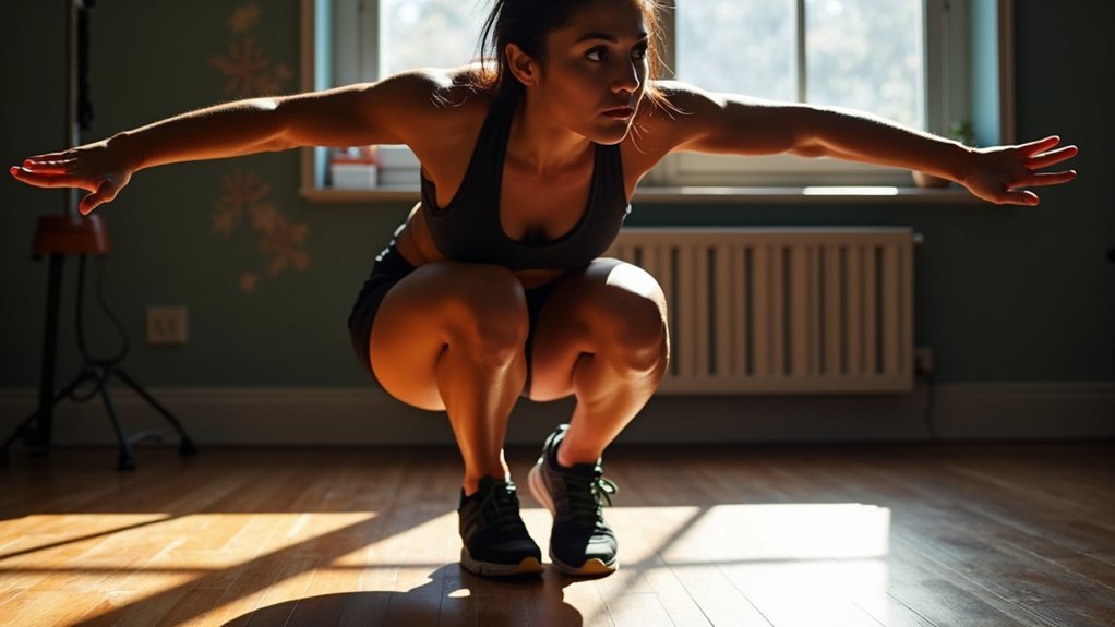 banded squats for stability
