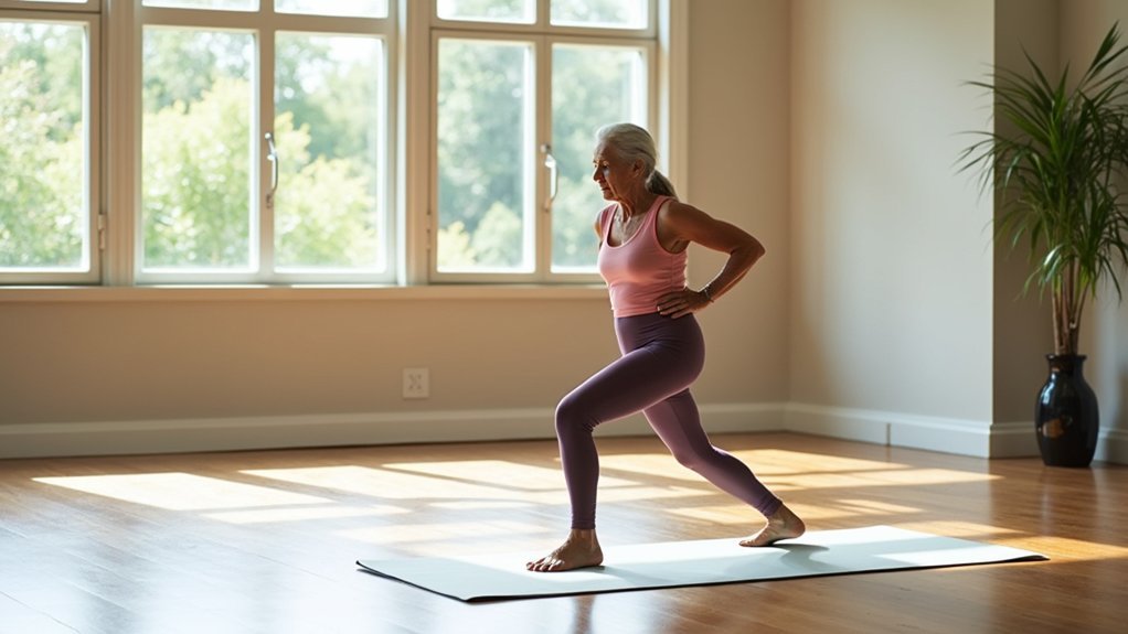 core stability through knee lifts