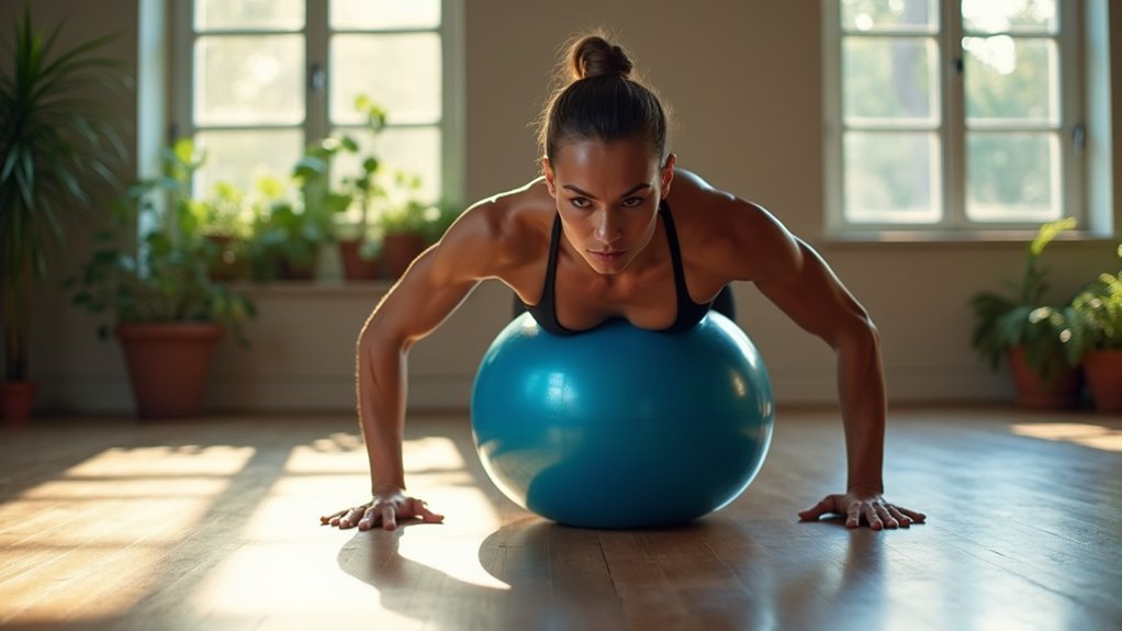plank stability ball challenge