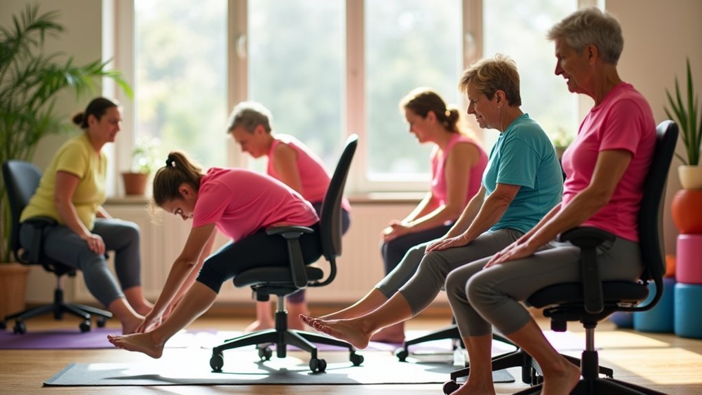 seated toe touches flexibility exercise