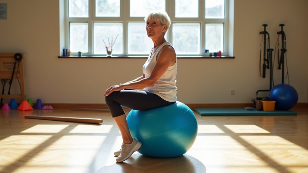 stability ball enhances coordination