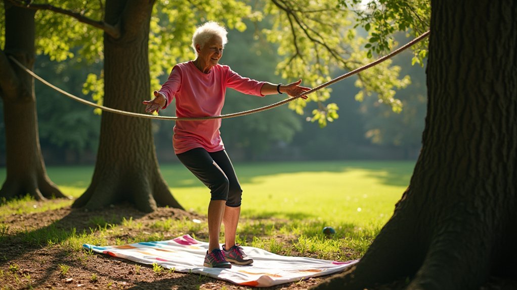 tightrope walk with balance