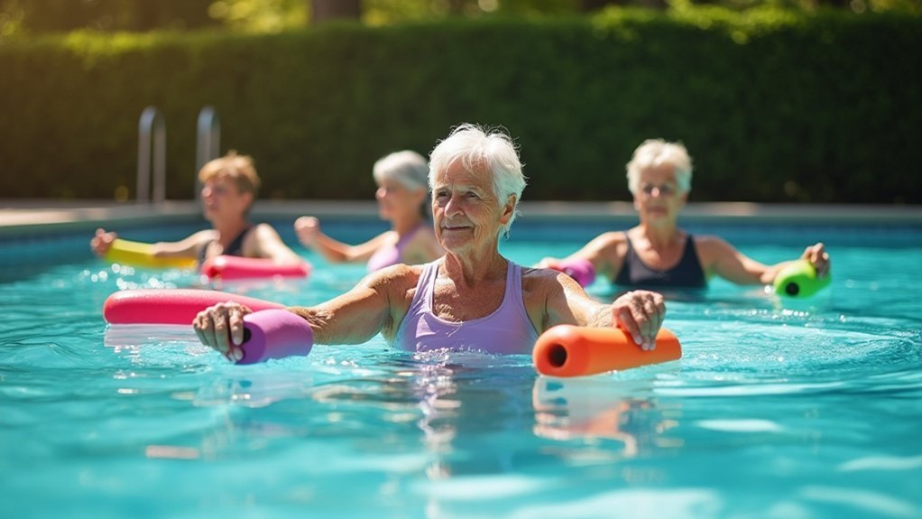 water pilates strengthens aging cores