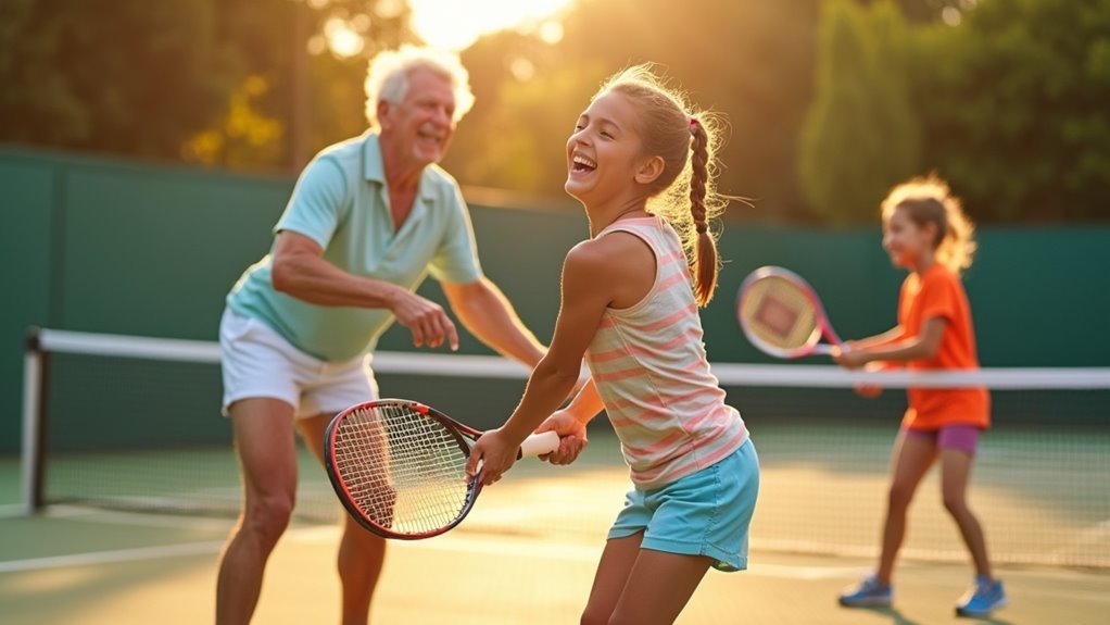 family bonding through tennis